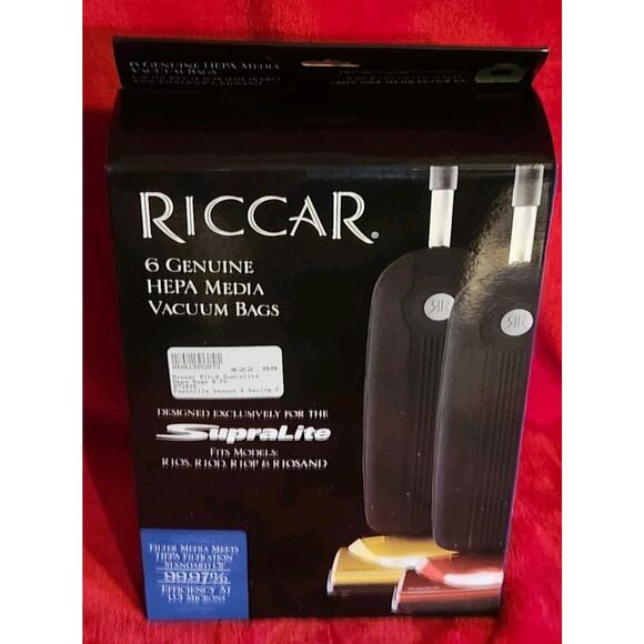 (6) Riccar RLH-6 HEPA Vacuum Bags for SupraLite NWT - Picture 1 of 8